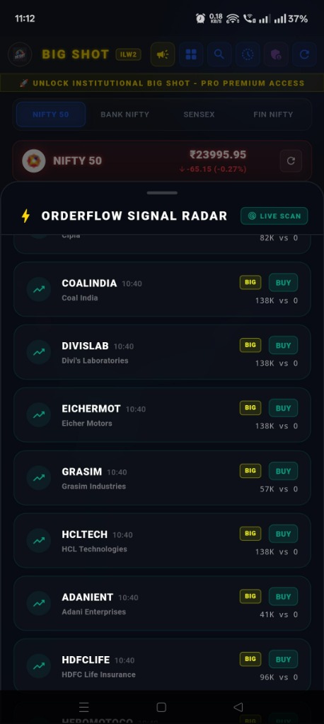 Orderflow Signal Radar - Stock Scan Page 2